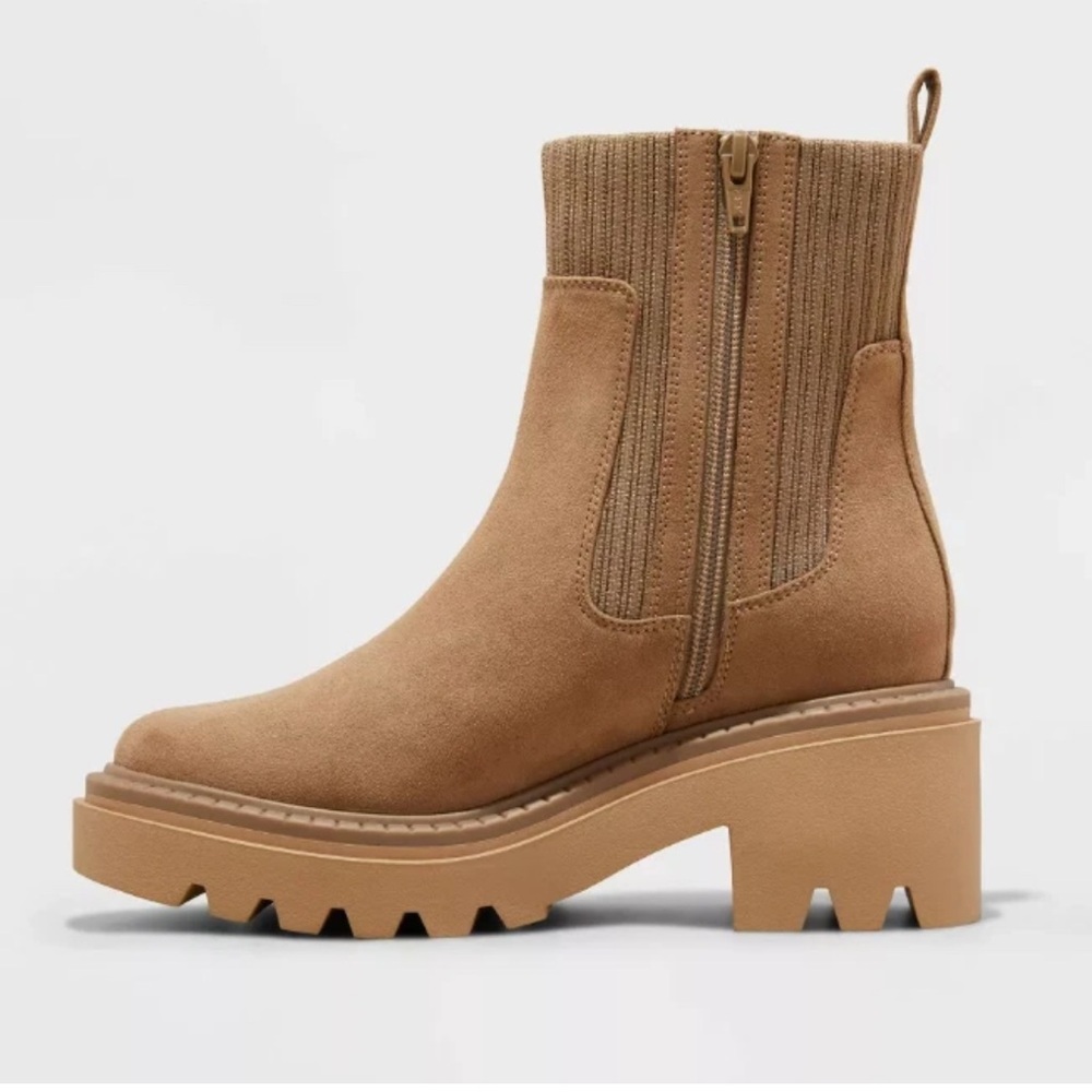 ๐NWT Universal Threads Tan Ankle Boots๐ SIZE 7 womenโs Box C - Picture 2 of 16